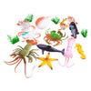 16pcs Realistic Marine Biological Plastic Character Action Figures Model Toy