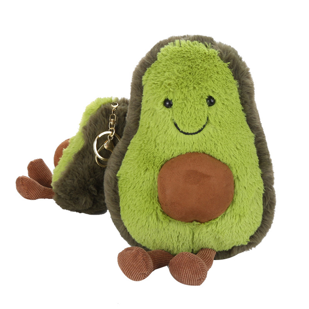 Cute Avocado Doll Keychain Plush Backbag Pendant Green