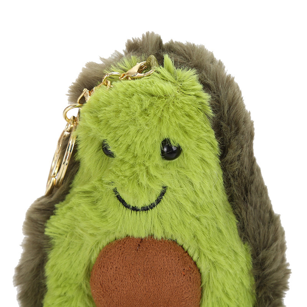 Cute Avocado Doll Keychain Plush Backbag Pendant Green