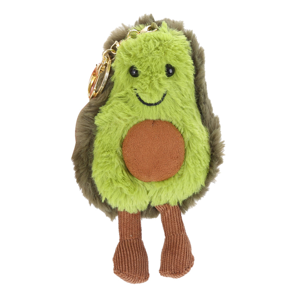 Cute Avocado Doll Keychain Plush Backbag Pendant Green