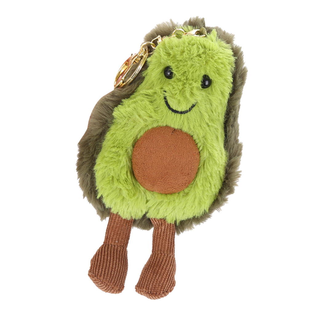 Cute Avocado Doll Keychain Plush Backbag Pendant Green