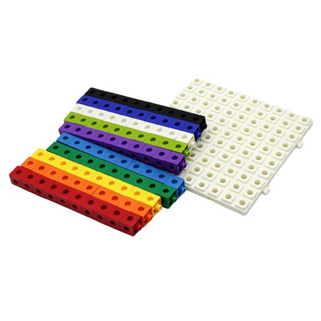 100pcs 10 Colors Multilink Linking Counting Cubes Snap Blocks Education Math