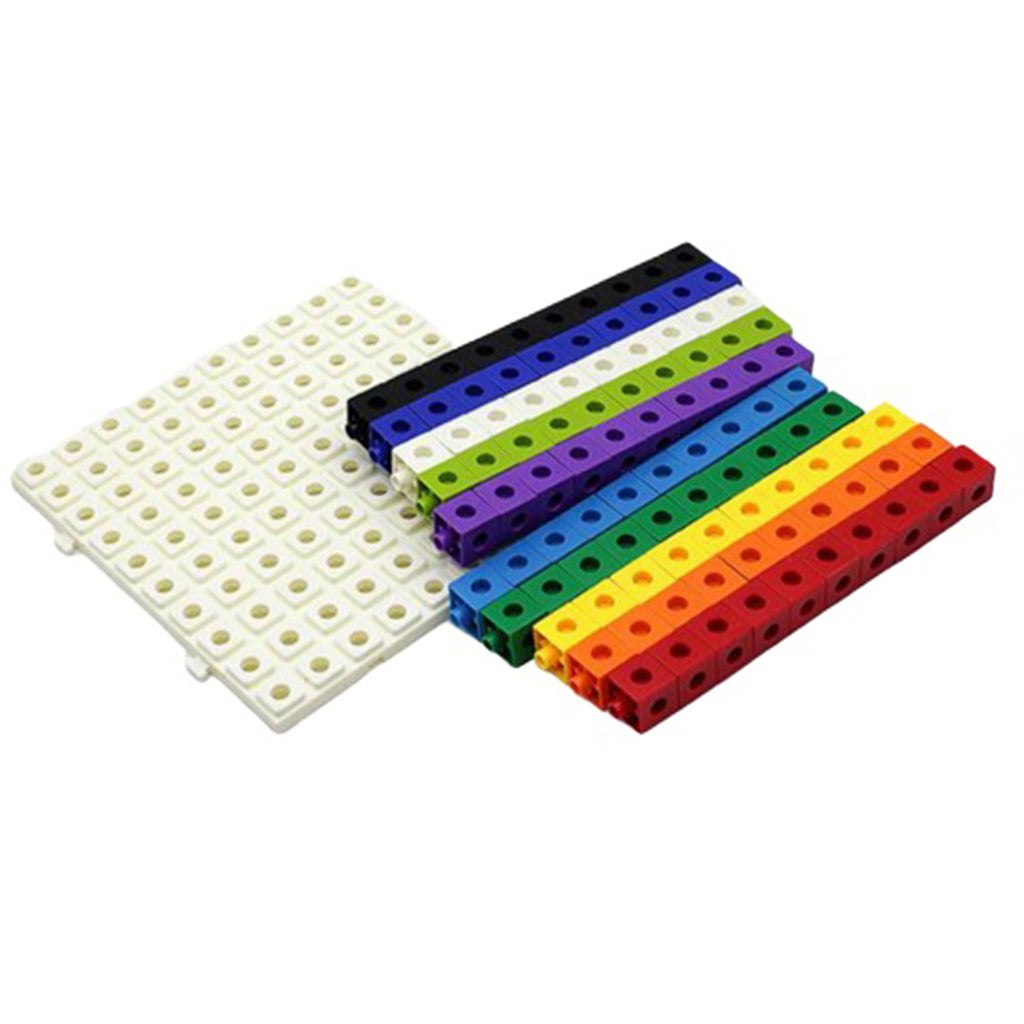 100pcs 10 Colors Multilink Linking Counting Cubes Snap Blocks Education Math