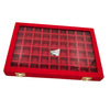 Velvet Stackable Jewelry Display Tray Case for Jewellery Earrings Red