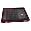 Velvet Stackable Jewelry Display Tray Case for Jewellery Earrings Purple