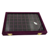 Velvet Stackable Jewelry Display Tray Case for Jewellery Earrings Purple