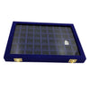 Velvet Stackable Jewelry Display Tray Case for Jewellery Earrings Dark Blue