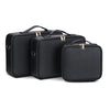 Multi-function PU Leather Cosmetic Bag Makeup Nail Tattoo Black Small