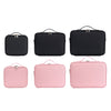 Multi-function PU Leather Cosmetic Bag Makeup Nail Tattoo Black Small