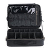 Multi-function PU Leather Cosmetic Bag Makeup Nail Tattoo Black Small