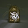 50pcs Wedding Candy Box Heart Laser Cut Candle Lampshade w/ Ribbon Beige