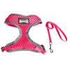 Breathable Mesh Pet Puppy Dog Walking Collar Chest Strap Harness Rose Red M