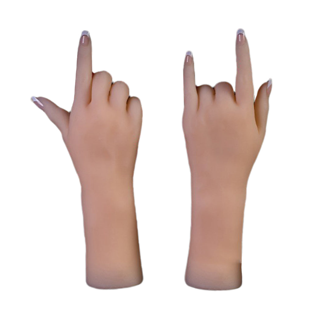 Silicone Women's Mannequin Fake Hands Jewelry Watches Display Manikin Hand