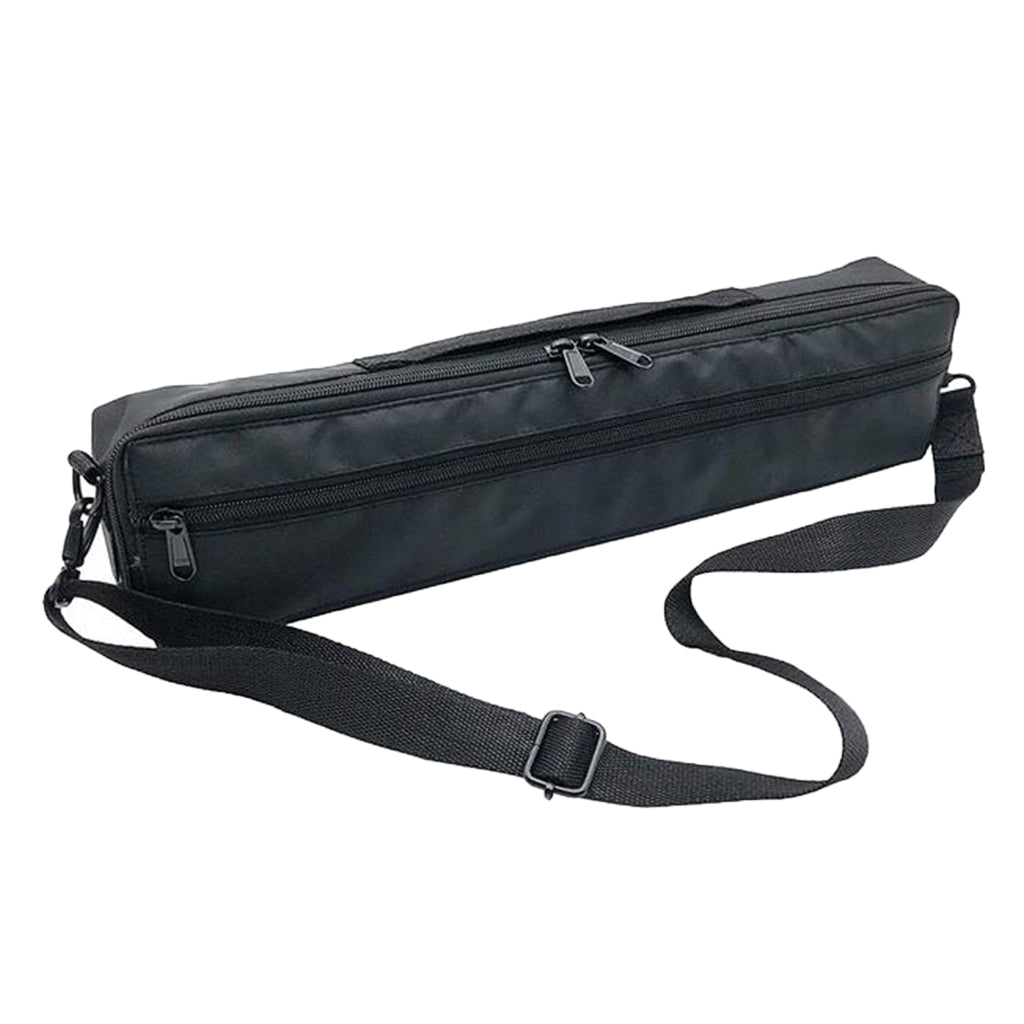 17 Holes Flute Case Cover Carrying Bag Black Plushed with Shoulder Strap