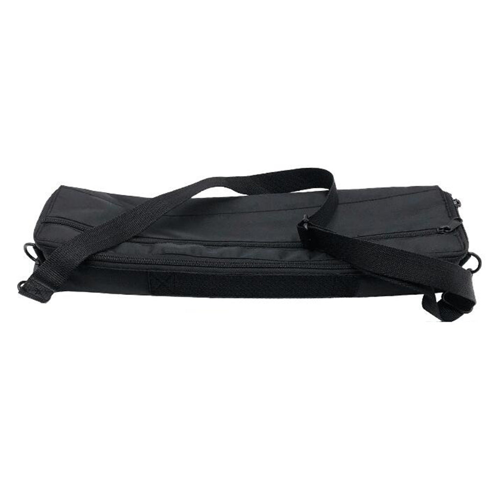 17 Holes Flute Case Cover Carrying Bag Black Plushed with Shoulder Strap