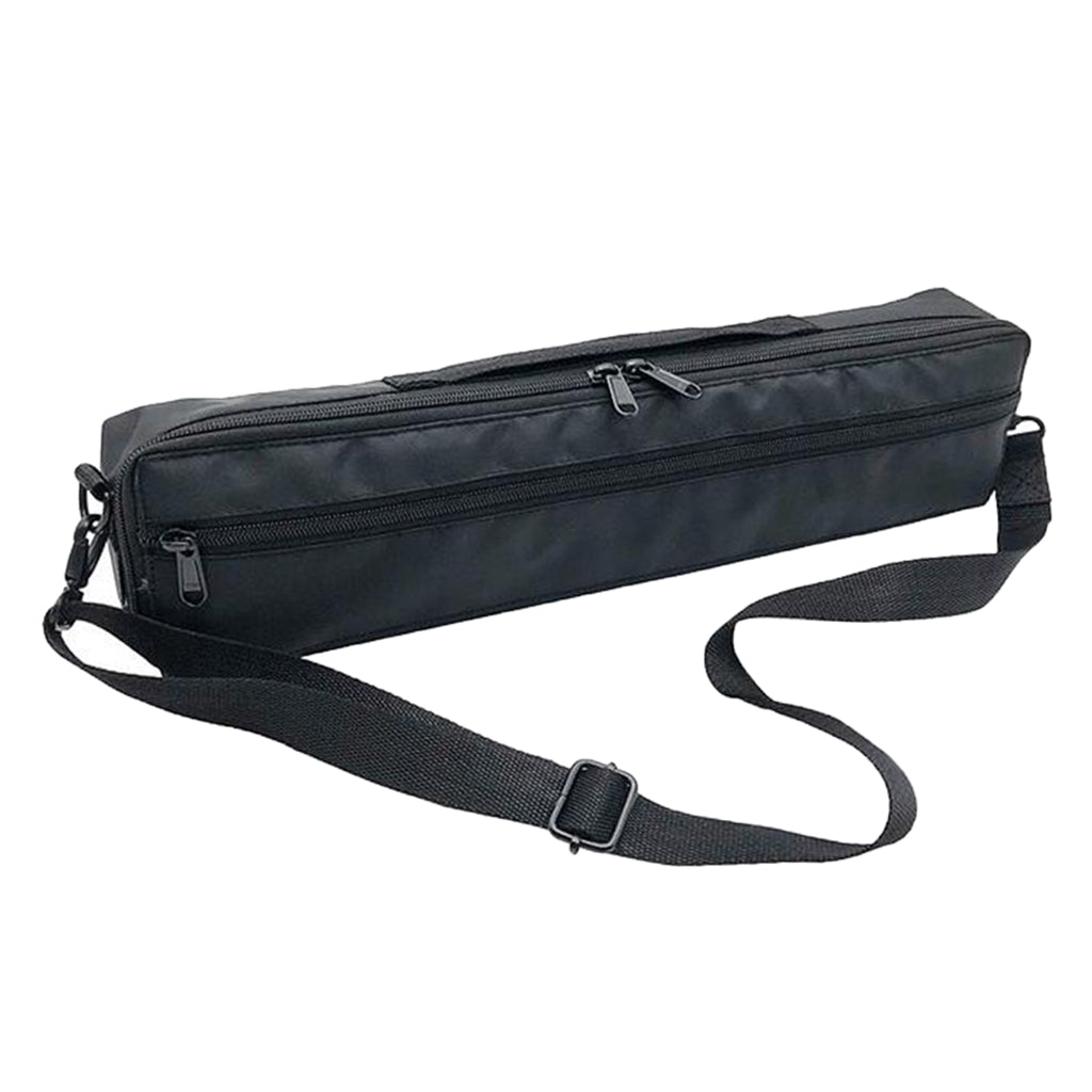 17 Holes Flute Case Cover Carrying Bag Black Plushed with Shoulder Strap