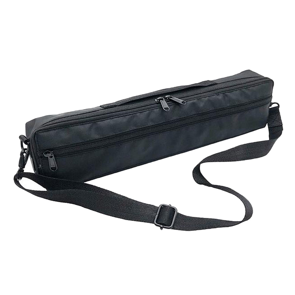 17 Holes Flute Case Cover Carrying Bag Black Plushed with Shoulder Strap