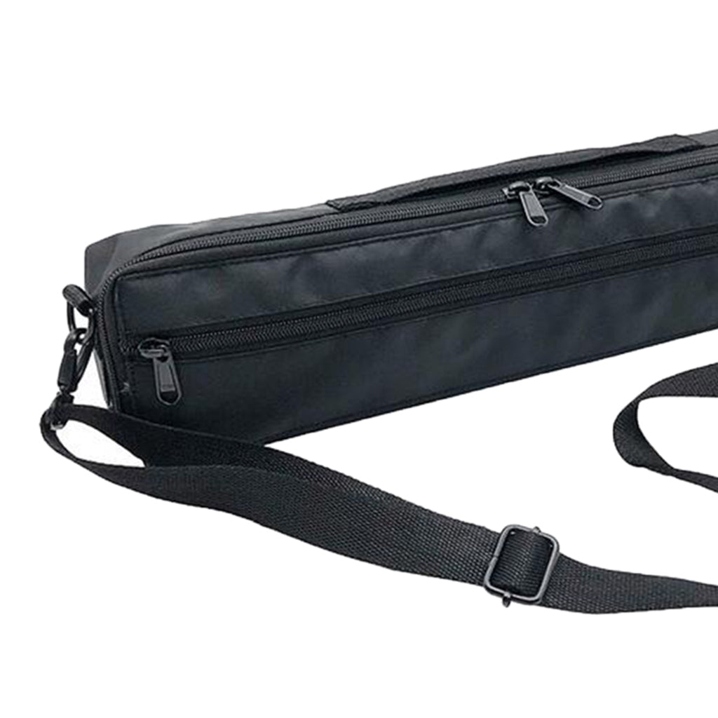 17 Holes Flute Case Cover Carrying Bag Black Plushed with Shoulder Strap