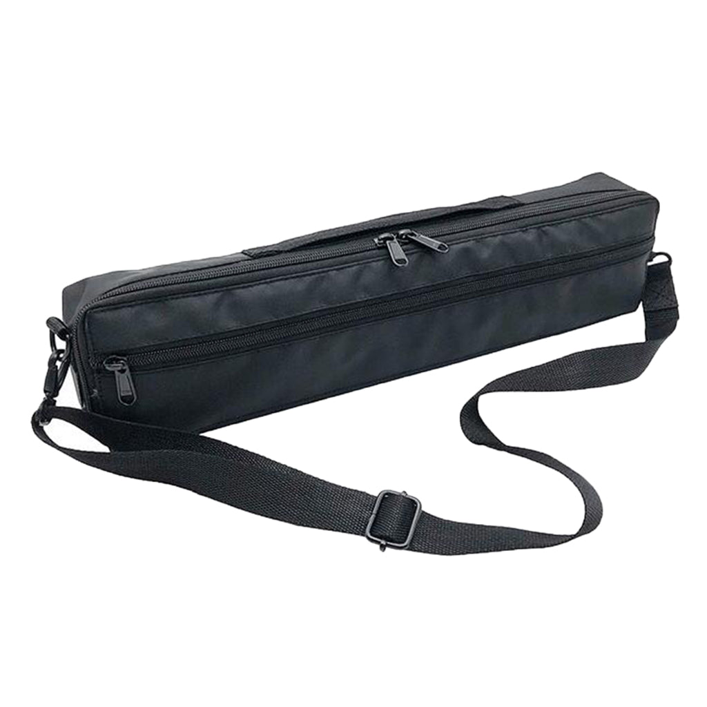 17 Holes Flute Case Cover Carrying Bag Black Plushed with Shoulder Strap