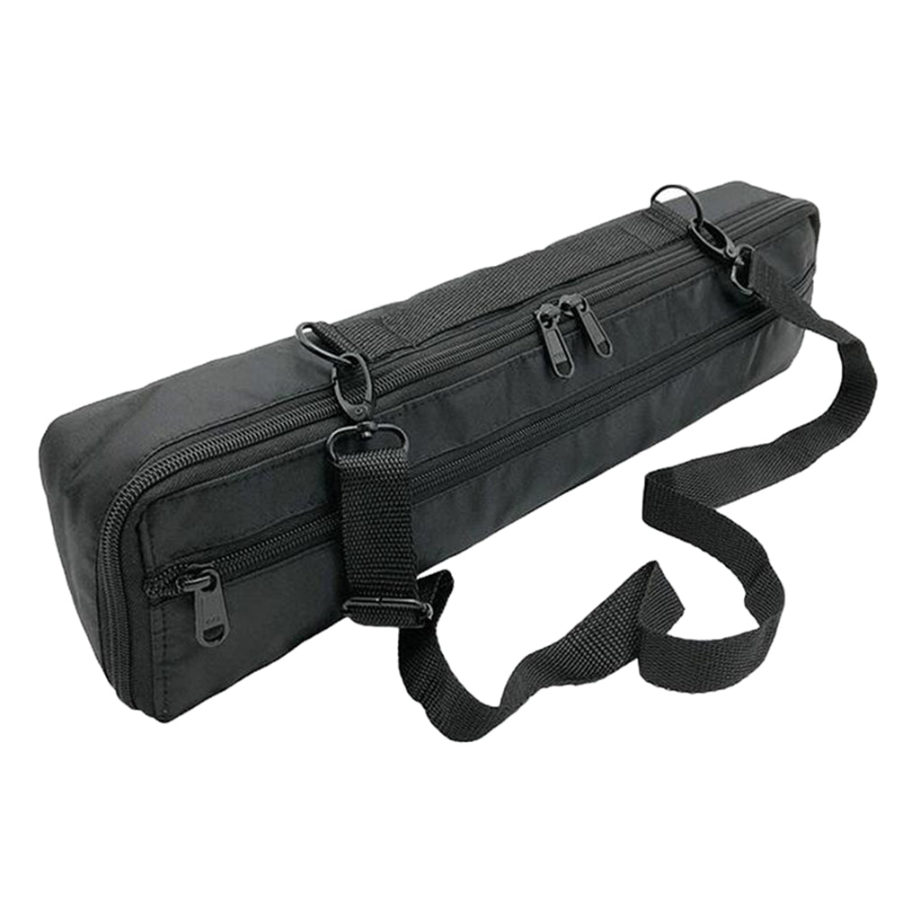 16 Holes Flute Case Cover Carrying Bag Black Plushed with Shoulder Strap