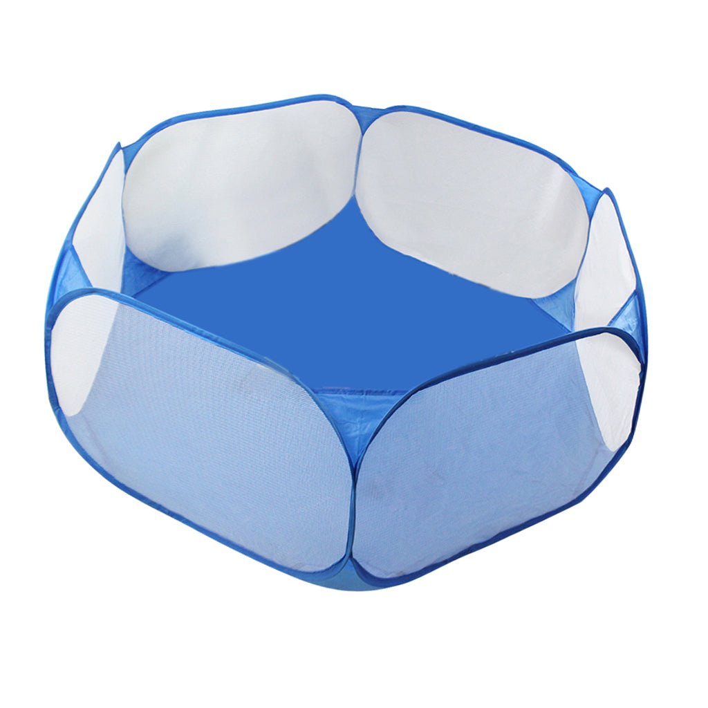 Foldable Play Pen Cage For Hamster Rabbit Guinea Pig Gerbil Mice Sky Blue