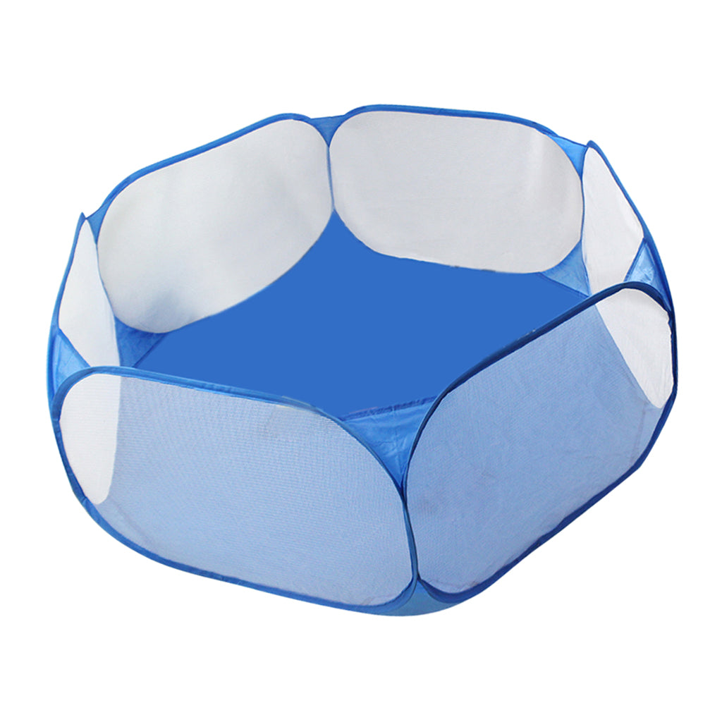 Foldable Play Pen Cage For Hamster Rabbit Guinea Pig Gerbil Mice Sky Blue