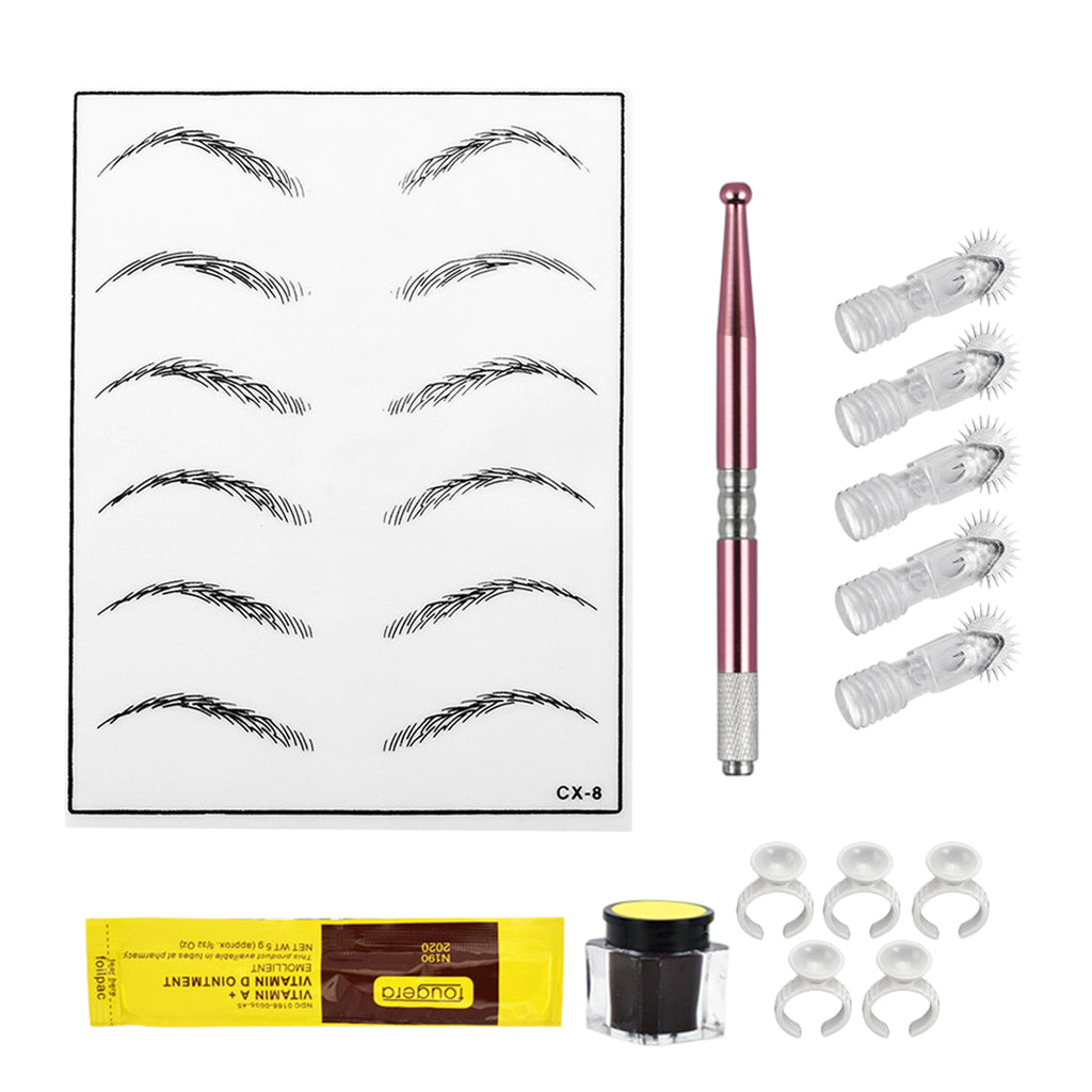 Pro Permanent Microblading Tattoo Training Kits Makeup Beauty Tools Pink