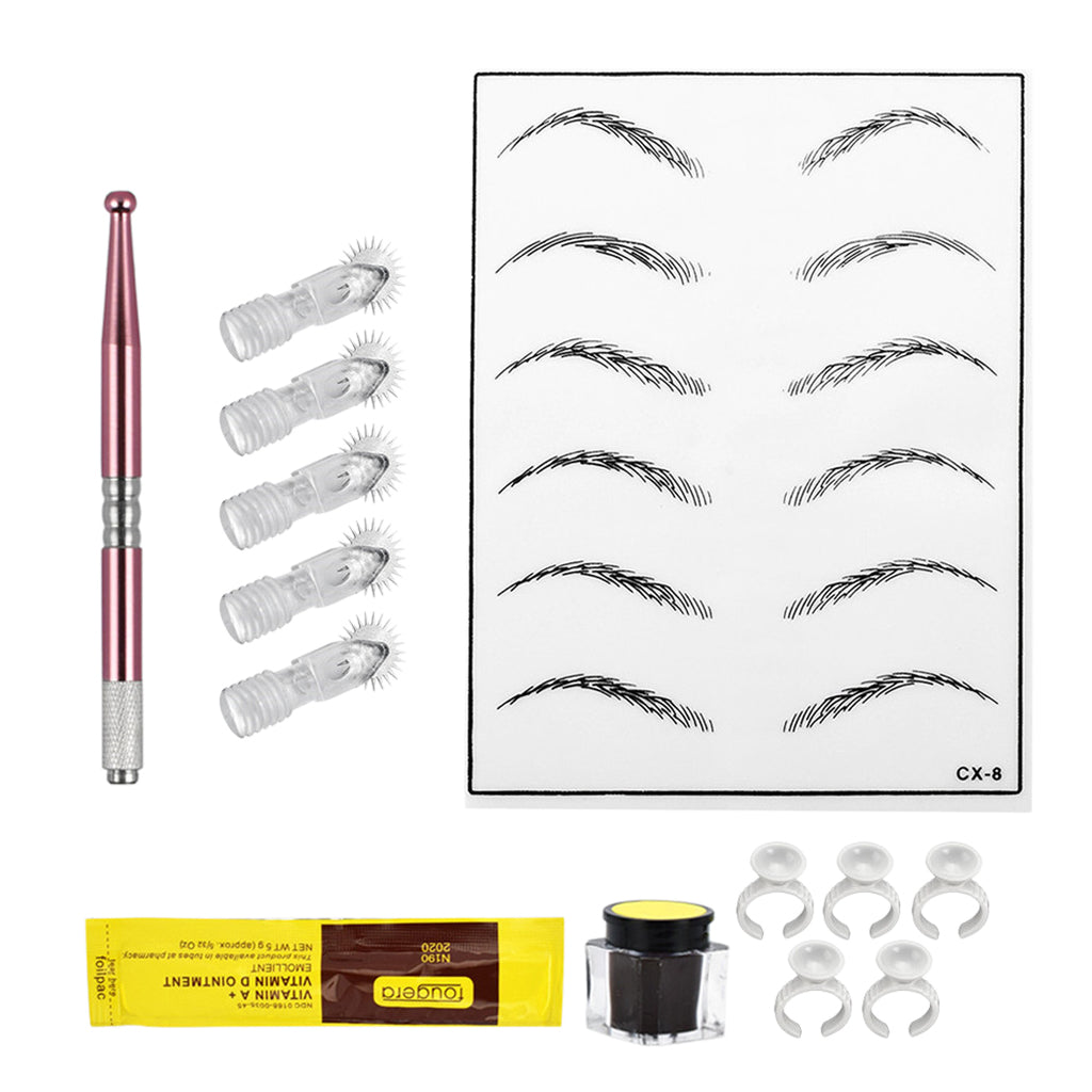 Pro Permanent Microblading Tattoo Training Kits Makeup Beauty Tools Pink