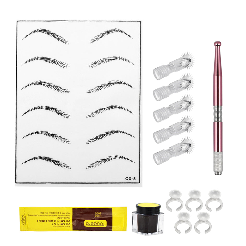 Pro Permanent Microblading Tattoo Training Kits Makeup Beauty Tools Pink