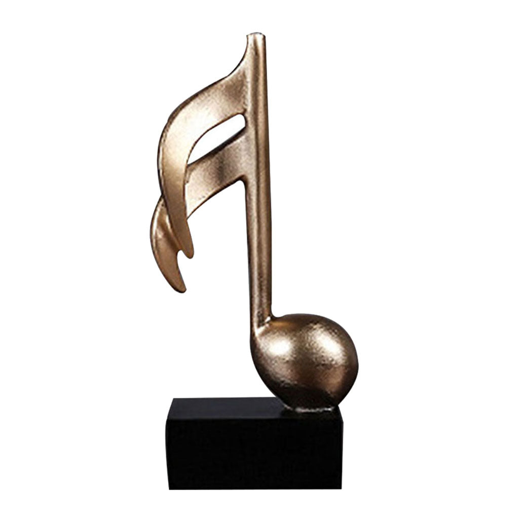 Resin Craft Musical Note Sculpture Desktop Ornament Modern Abstract Statue C