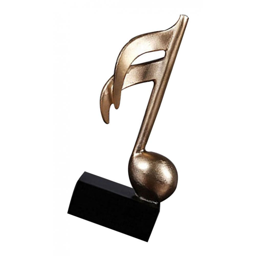 Resin Craft Musical Note Sculpture Desktop Ornament Modern Abstract Statue C