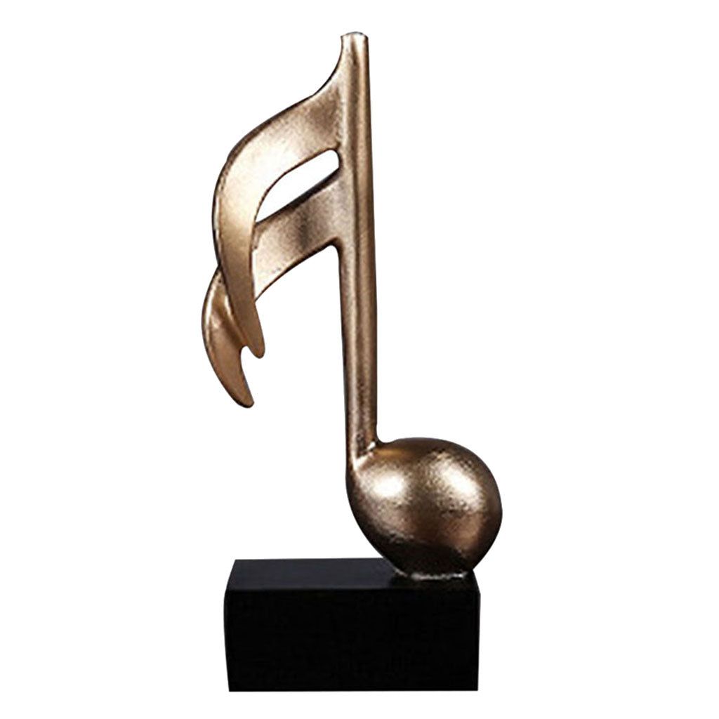 Resin Craft Musical Note Sculpture Desktop Ornament Modern Abstract Statue C