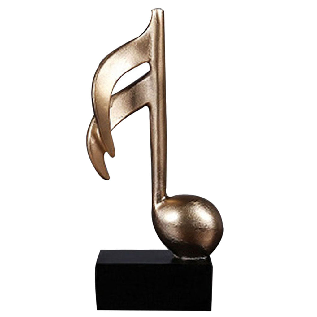 Resin Craft Musical Note Sculpture Desktop Ornament Modern Abstract Statue C