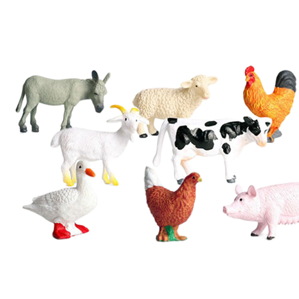 Miniatures Kids Toy Simulation Animal Figures Set for Micro Landscape
