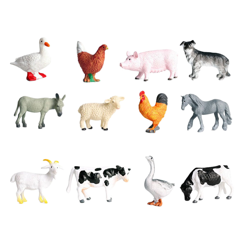 Miniatures Kids Toy Simulation Animal Figures Set for Micro Landscape