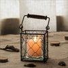 Nordic Style Wrought Iron Candle Holder Geometric Glass Cup Candlestick.