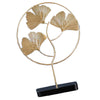 Nordic Style Luxury Gold Metal Ornament Leaves Pattern  Ginkgo- S