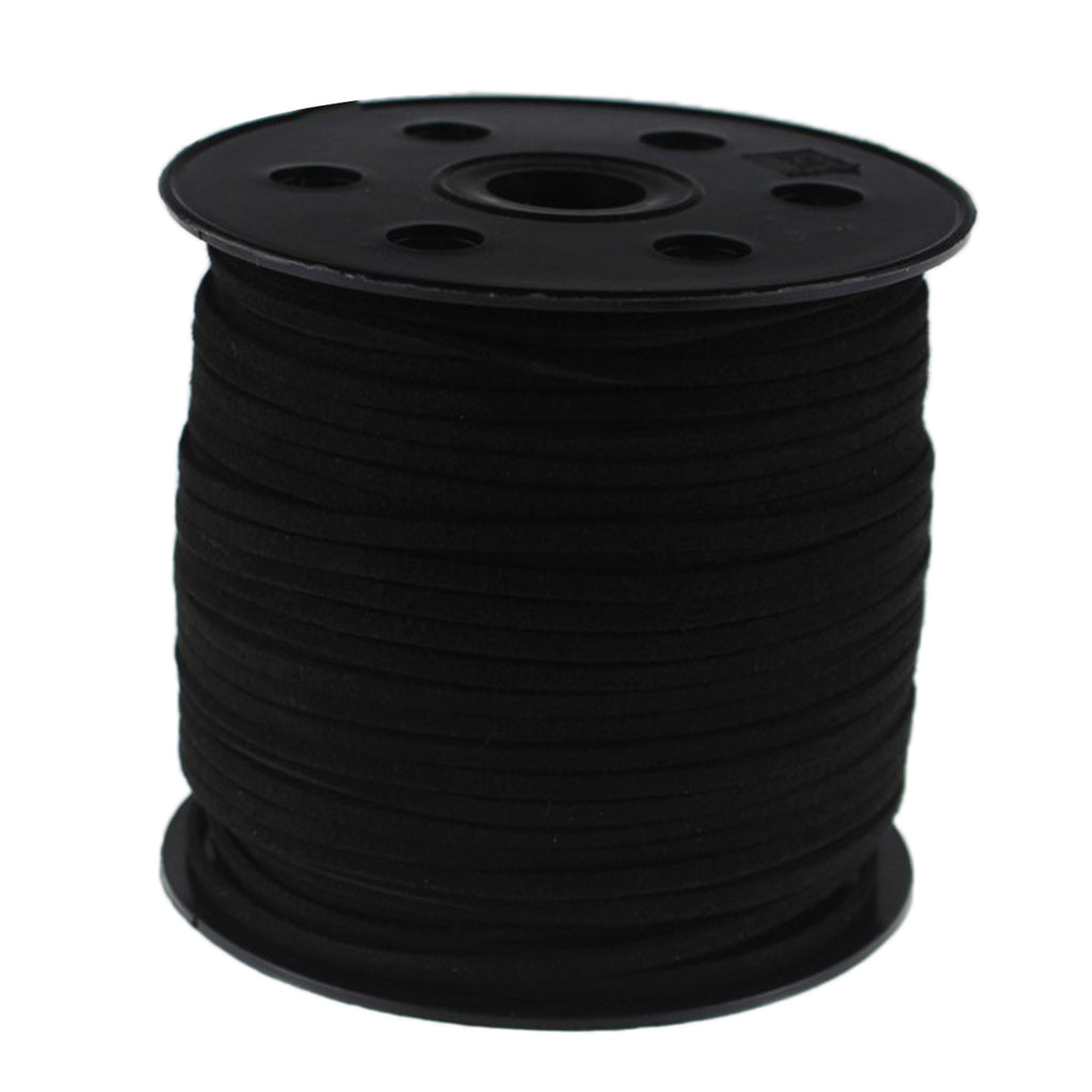 3mm 100yards velvet cord string rope jewelry making supplies Black