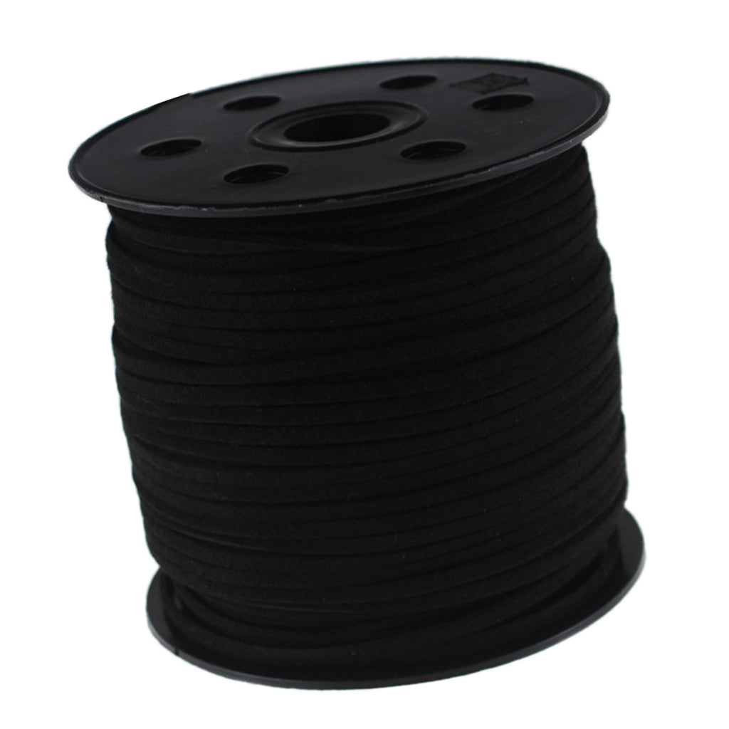 3mm 100yards velvet cord string rope jewelry making supplies Black