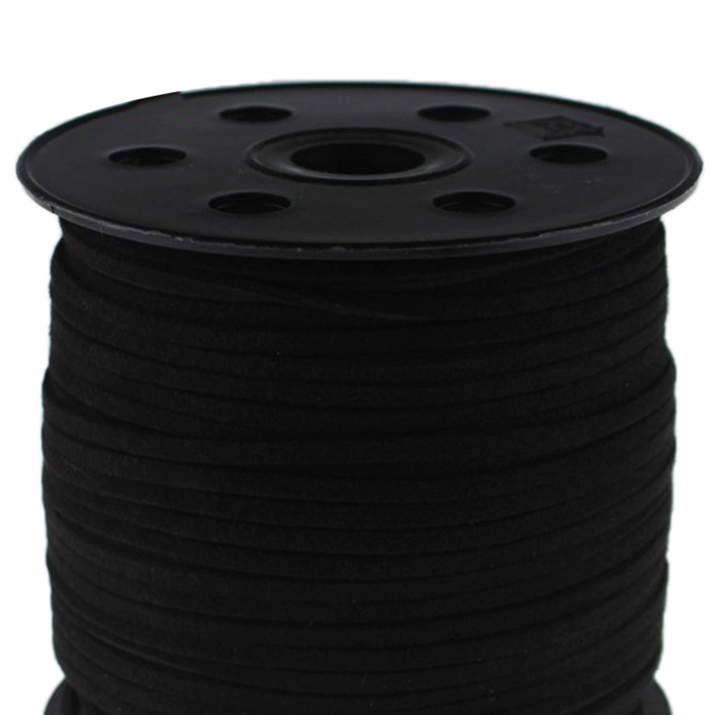 3mm 100yards velvet cord string rope jewelry making supplies Black