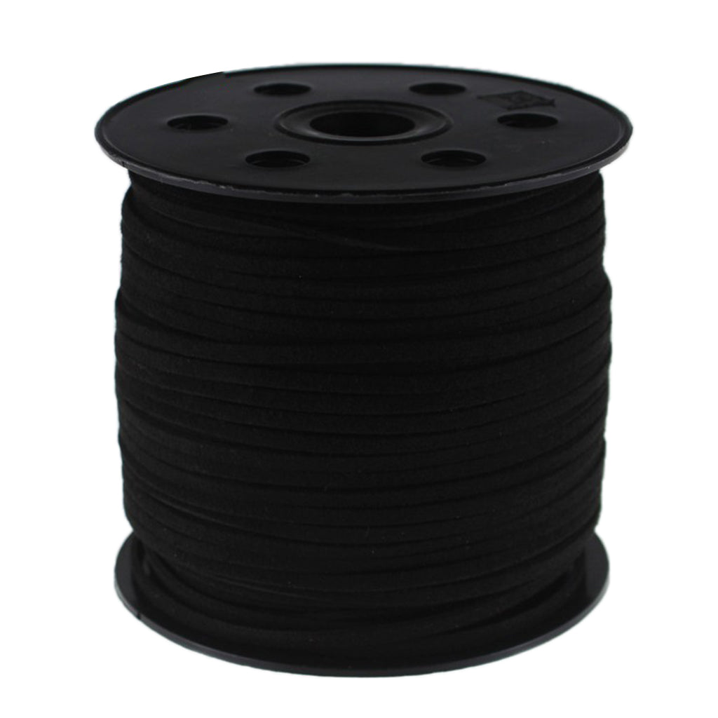 3mm 100yards velvet cord string rope jewelry making supplies Black