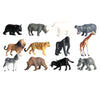 12 Pieces Realistic Wildlife/Zoo Animal Model Figurine Kids Educational Toys