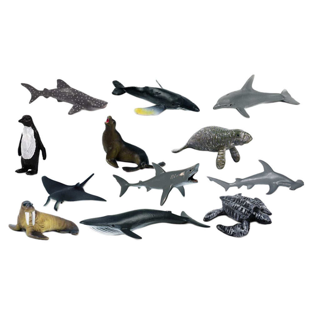 12 Pieces Realistic Sea Life Animal Model Figurine Kids Educational Toys