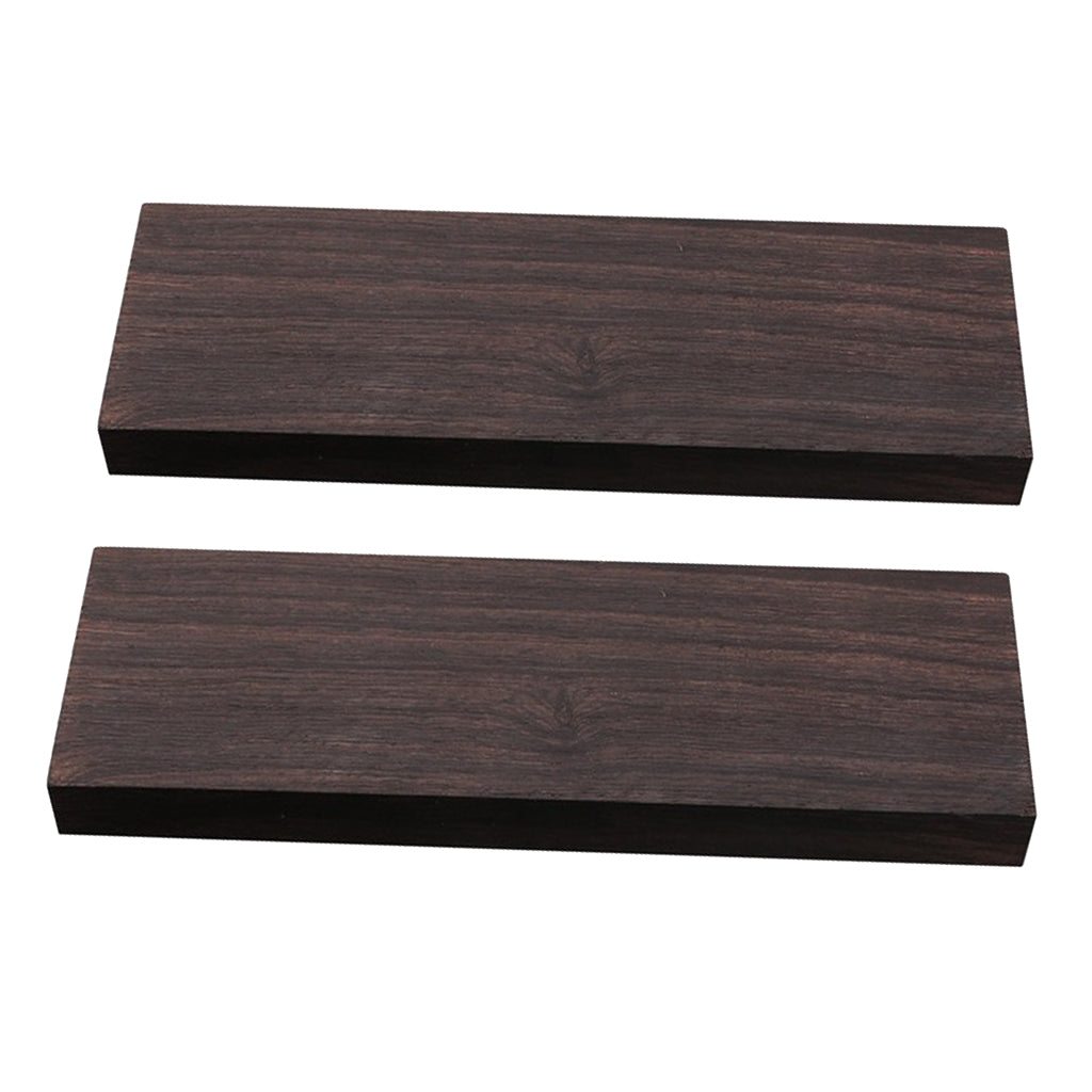 2 Pieces Ebony Wood Blank Lumber for Musical Instrument Luthier Supplies