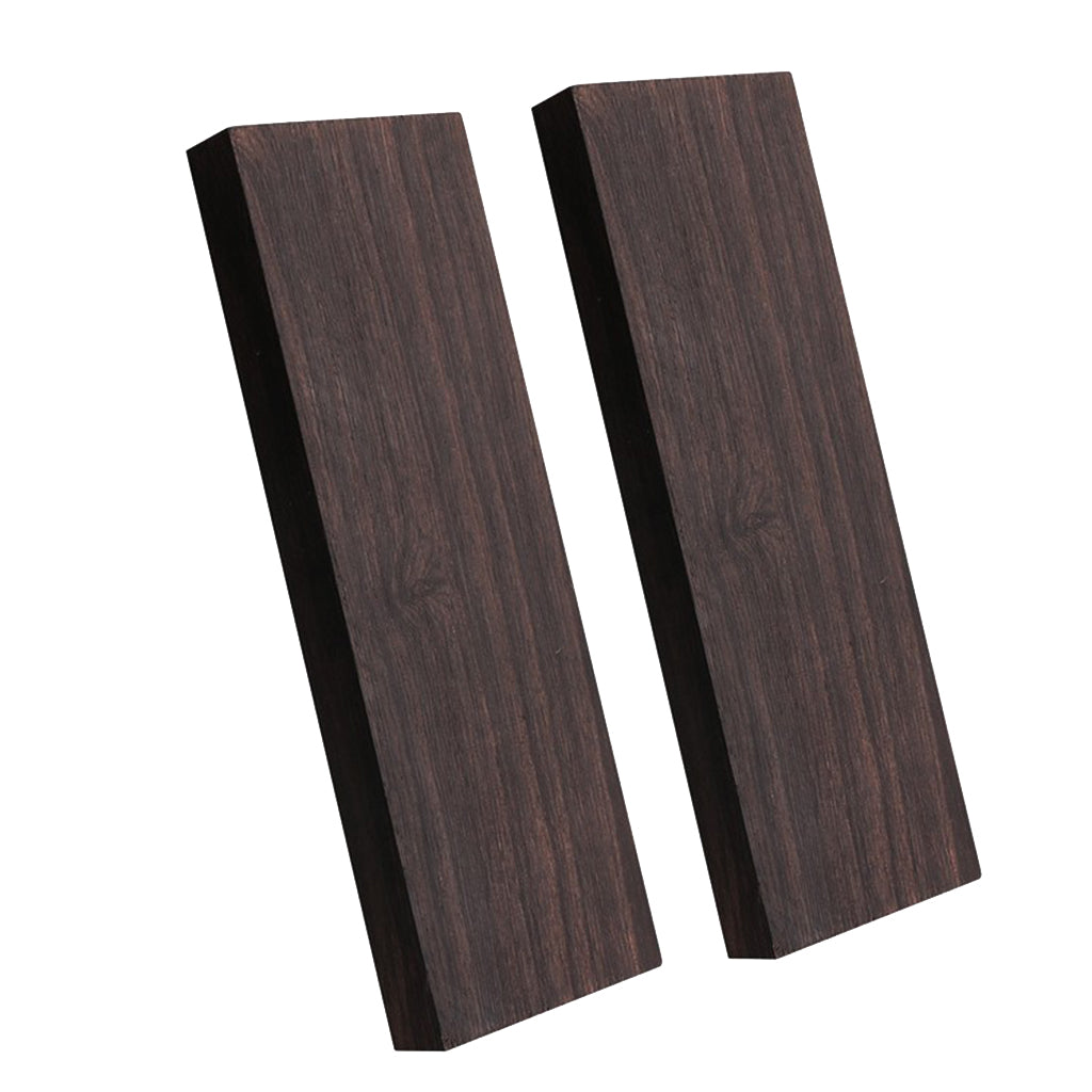 2 Pieces Ebony Wood Blank Lumber for Musical Instrument Luthier Supplies