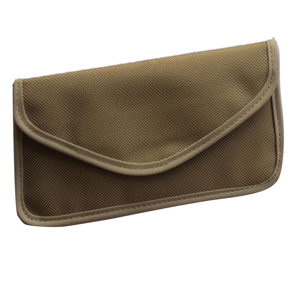 Cell Phone Anti-Tracking Anti-Spying GPS RFID Signal Blocker Pouch Bag Khaki