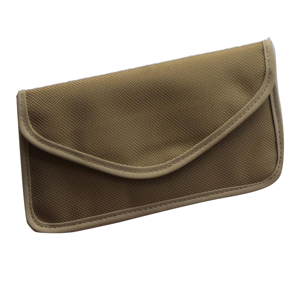 Cell Phone Anti-Tracking Anti-Spying GPS RFID Signal Blocker Pouch Bag Khaki