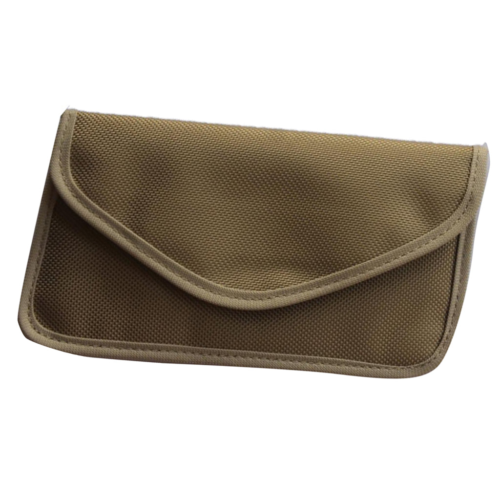 Cell Phone Anti-Tracking Anti-Spying GPS RFID Signal Blocker Pouch Bag Khaki