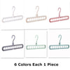 6pc Wardrobe Space Saver Clothes Closet Storage Hanger Organizer Light Blue