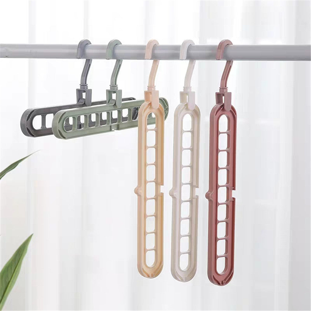 6pc Wardrobe Space Saver Clothes Closet Storage Hanger Organizer Light Blue